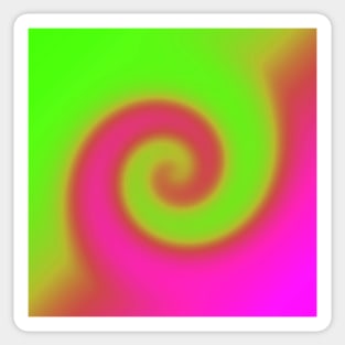 Swirl Green Pink Sticker